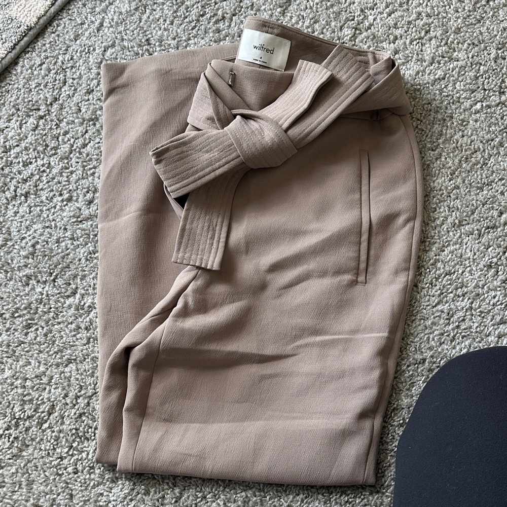 Wilfred Aritzia Belted Trousers